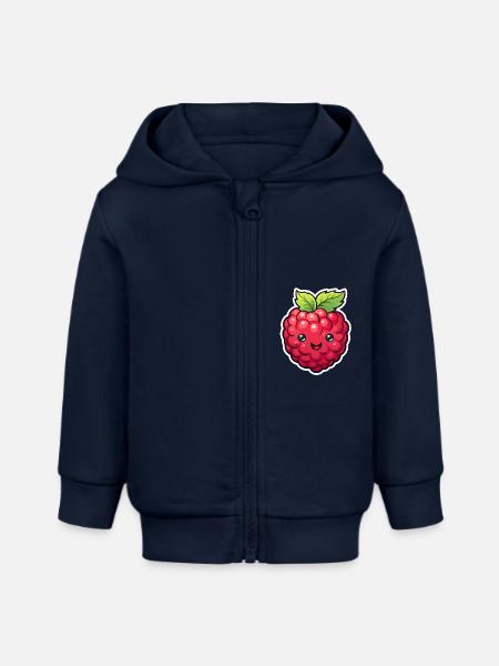Himbeere Anime - Baby Organic Kapuzenjacke Baby Connector von Stanley/Stella - Navy