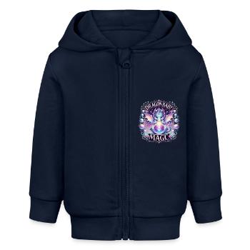 Dragon baby Magic - Baby Organic Zip-up Hoodie by Stanley/Stella - navy - Front