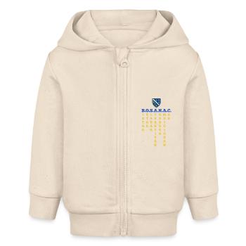 Bosnien Flagge Bosna Shirt – Perfektes Bosnische - Baby Organic Kapuzenjacke Baby Connector von Stanley/Stella - Natur - Vorne