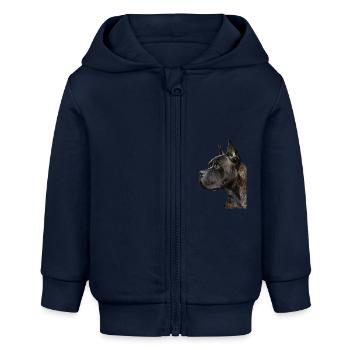 Cane corso - Veste à capuche bébé bio Stanley/Stella - bleu marine - Devant