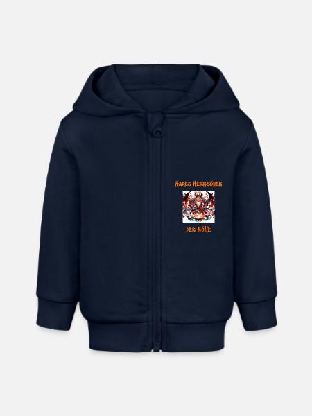 Hades Herrscher der Hölle - Baby Organic Kapuzenjacke Baby Connector von Stanley/Stella - Navy