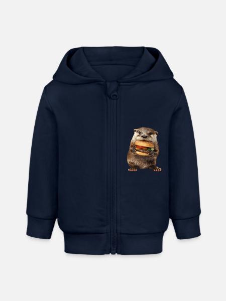 Otter - Baby Organic Kapuzenjacke Baby Connector von Stanley/Stella - Navy