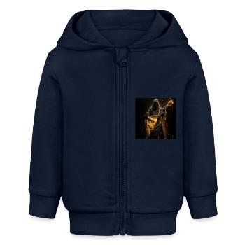 Banjo - Baby Organic Kapuzenjacke Baby Connector von Stanley/Stella - Navy - Vorne