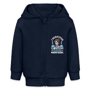 Gesundheitswesen Verlobter Krankenpflege schule - Baby Organic Kapuzenjacke Baby Connector von Stanley/Stella - Navy - Vorne