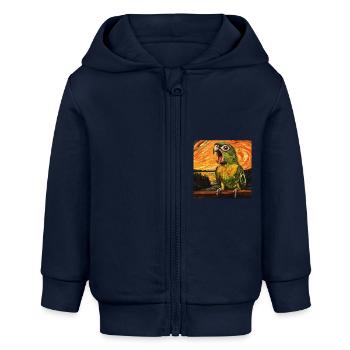 Sittiche - Baby Organic Kapuzenjacke Baby Connector von Stanley/Stella - Navy - Vorne