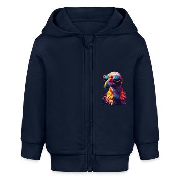 Geier - Baby Organic Kapuzenjacke Baby Connector von Stanley/Stella - Navy - Vorne