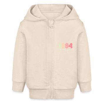 Year of birth 1994 - Baby Organic Zip-up Hoodie by Stanley/Stella - soft Ecru - Front