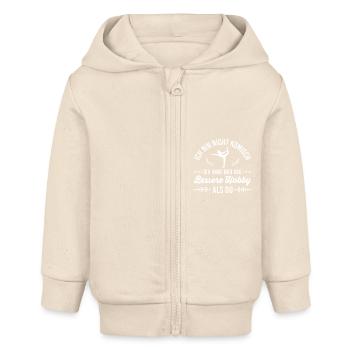 Turnen Mädchen Gymnastik Turnanzug Turnerin - Baby Organic Kapuzenjacke Baby Connector von Stanley/Stella - Natur - Vorne