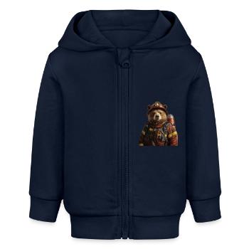 Tragen - Baby Organic Kapuzenjacke Baby Connector von Stanley/Stella - Navy - Vorne