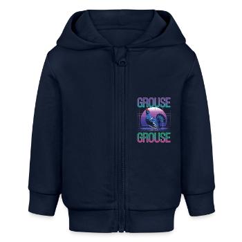 Auerhahn - Baby Organic Kapuzenjacke Baby Connector von Stanley/Stella - Navy - Vorne