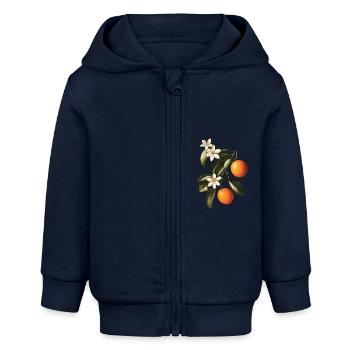 Orange - Baby Organic Kapuzenjacke Baby Connector von Stanley/Stella - Navy - Vorne