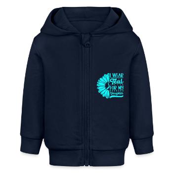 Anxiety disorder Anxiety disorder - Baby Organic Zip-up Hoodie by Stanley/Stella - navy - Front