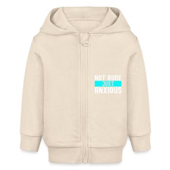 Anxiety disorder Anxiety disorder - Baby Organic Zip-up Hoodie by Stanley/Stella - soft Ecru - Front
