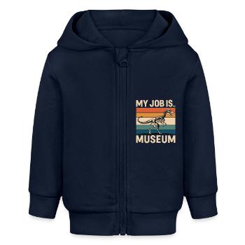 Museum - Baby Organic Kapuzenjacke Baby Connector von Stanley/Stella - Navy - Vorne