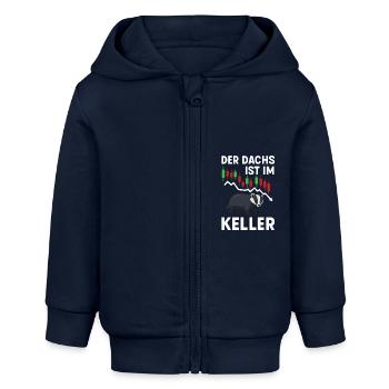 Aktien Rente Dividende Börse - Baby Organic Kapuzenjacke Baby Connector von Stanley/Stella - Navy - Vorne