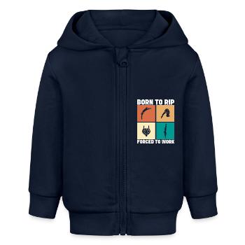 Kunstspringen Turmspringer Sprungbrett - Baby Organic Kapuzenjacke Baby Connector von Stanley/Stella - Navy - Vorne