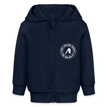 Kunstspringen Turmspringer Sprungbrett - Baby Organic Kapuzenjacke Baby Connector von Stanley/Stella - Navy - Vorne