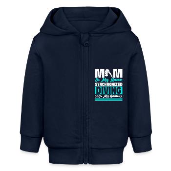 Kunstspringen Turmspringer Sprungbrett - Baby Organic Kapuzenjacke Baby Connector von Stanley/Stella - Navy - Vorne
