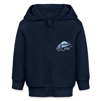 The Ridge - Baby Organic Zip-up Hoodie by Stanley/Stella - navy - Front