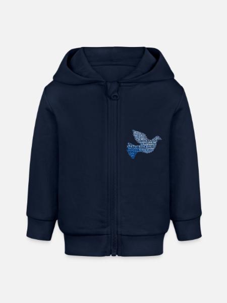 Die Frucht des Geistes - Baby Organic Kapuzenjacke Baby Connector von Stanley/Stella - Navy