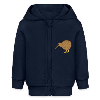 Kiwi - Baby Organic Kapuzenjacke Baby Connector von Stanley/Stella - Navy - Vorne