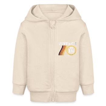 Classique Édition Limitée Millésime 2016 Rétro 8 - Veste à capuche bébé bio Stanley/Stella - écru doux - Devant