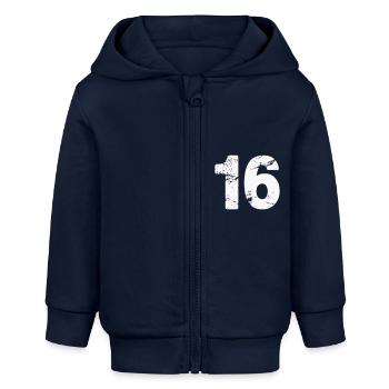 16 - Veste à capuche bébé bio Stanley/Stella - bleu marine - Devant