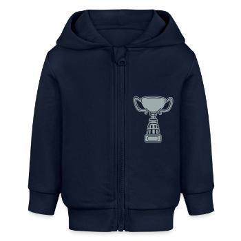 coupe - Veste à capuche bébé bio Stanley/Stella - bleu marine - Devant