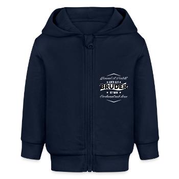 BRUDER - Baby Organic Kapuzenjacke Baby Connector von Stanley/Stella - Navy - Vorne