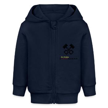 Motorsport Kolben Racing - Baby Organic Kapuzenjacke Baby Connector von Stanley/Stella - Navy - Vorne