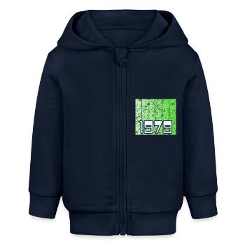 Grün 1979 - Baby Organic Kapuzenjacke Baby Connector von Stanley/Stella - Navy - Vorne