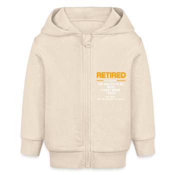 Krankenschwester Rente - Baby Organic Kapuzenjacke Baby Connector von Stanley/Stella - Natur - Vorne