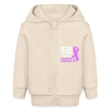 Crohn's disease - Baby Organic Zip-up Hoodie by Stanley/Stella - soft Ecru - Front