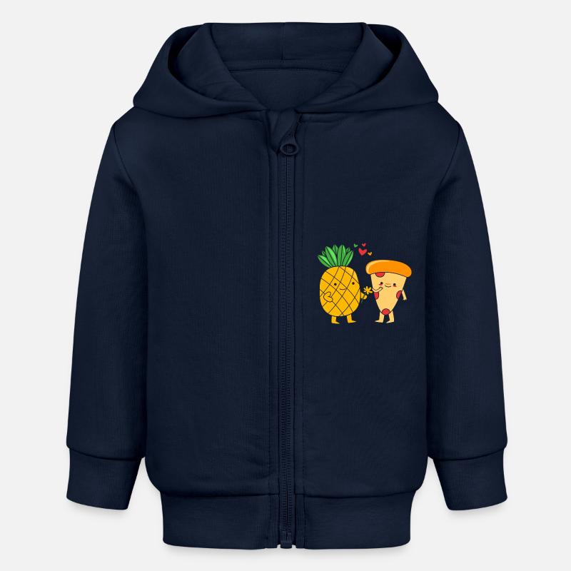 Pizza Hawaï Pizza Ananas - Veste à capuche bébé bio Stanley/Stella - bleu marine