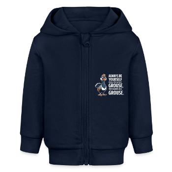 Auerhahn - Baby Organic Kapuzenjacke Baby Connector von Stanley/Stella - Navy - Vorne