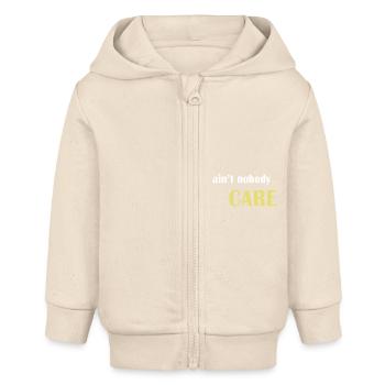 Personne ne s’en soucie - Veste à capuche bébé bio Stanley/Stella - écru doux - Devant