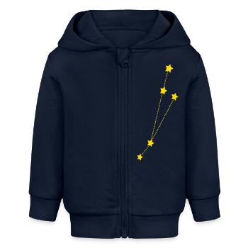 Sternzeichen Widder - Baby Organic Kapuzenjacke Baby Connector von Stanley/Stella - Navy - Vorne