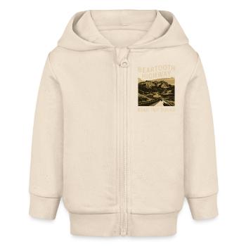 Beartooth Highway Road Trip Squad - Baby Organic Kapuzenjacke Baby Connector von Stanley/Stella - Natur - Vorne