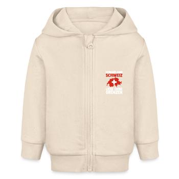 Suisse suisse - Veste à capuche bébé bio Stanley/Stella - écru doux - Devant