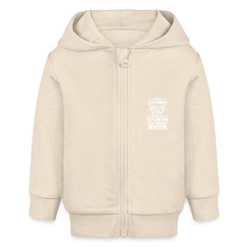 Master Electrician Electrical Engineer Electrician - Baby Organic Zip-up Hoodie by Stanley/Stella - soft Ecru - Front