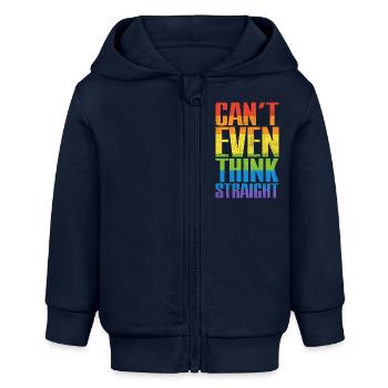 Je ne peux même pas penser à l’arc-en-ciel LGBTQ de la Gay Pride hétéro - Veste à capuche bébé bio Stanley/Stella - bleu marine - Devant