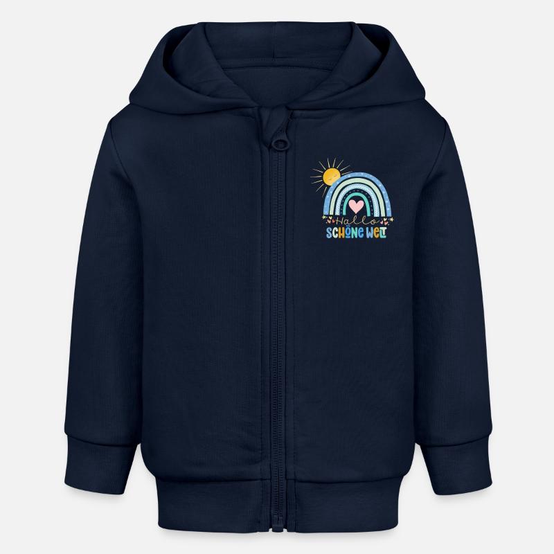 Salut tout le monde - Veste à capuche bébé bio Stanley/Stella - bleu marine