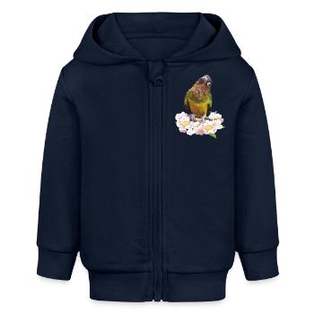 Der Dirtyface-Sittich - Baby Organic Kapuzenjacke Baby Connector von Stanley/Stella - Navy - Vorne