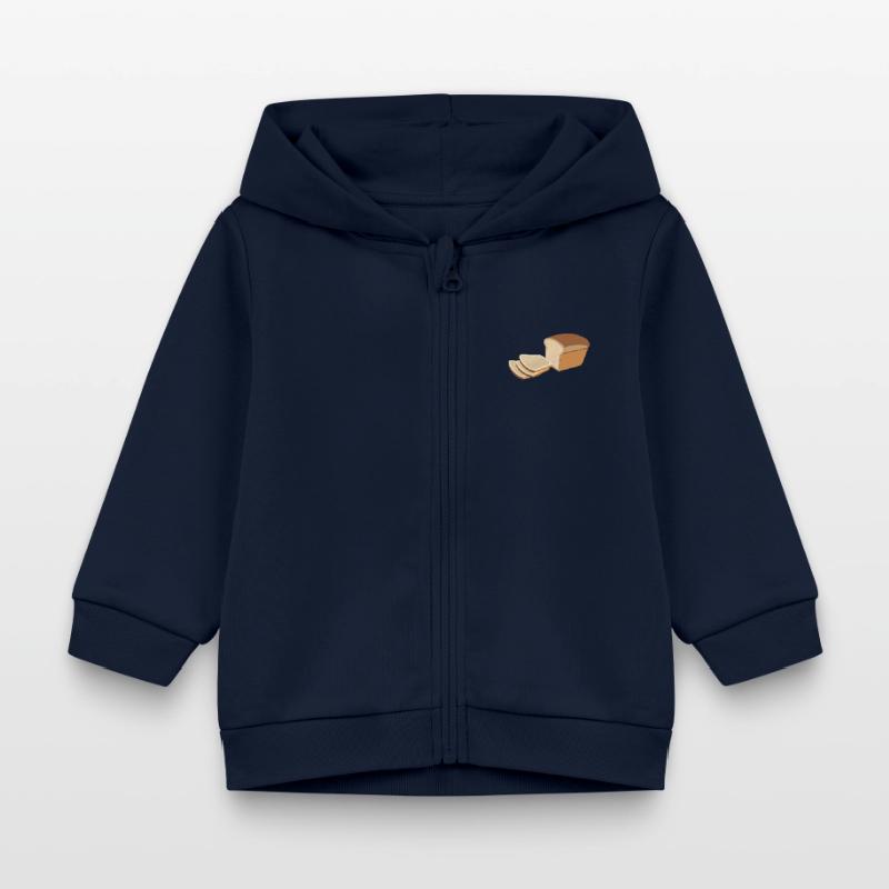 Bread write bread Toast bread Baby Organic Zip-up Hoodie by Stanley/Stella