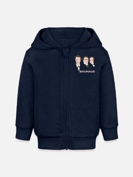 BAUHAUS-KÜNSTLER - Baby Organic Kapuzenjacke Baby Connector von Stanley/Stella - Navy