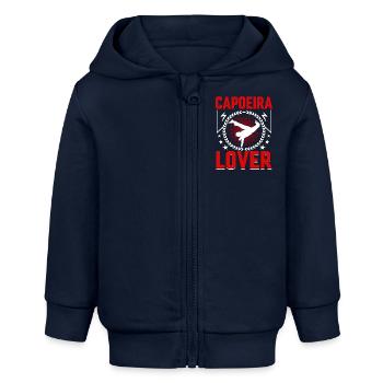 Amateur de capoeira - Veste à capuche bébé bio Stanley/Stella - bleu marine - Devant