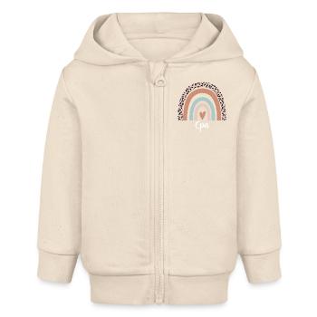 Cpa Rainbow Leopard Lustige Cpa-Anerkennung - Baby Organic Kapuzenjacke Baby Connector von Stanley/Stella - Natur - Vorne