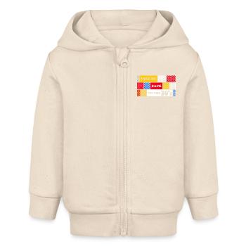 70er Jahre Grafik - Baby Organic Kapuzenjacke Baby Connector von Stanley/Stella - Natur - Vorne