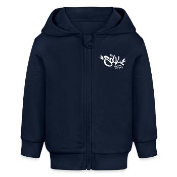 New York Brooklyn Soul Graphic - Baby Organic Zip-up Hoodie by Stanley/Stella - navy - Front