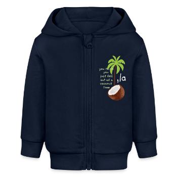 Coconut Tree Kamala Harris La Demokraten Wahl 2024 - Baby Organic Kapuzenjacke Baby Connector von Stanley/Stella - Navy - Vorne